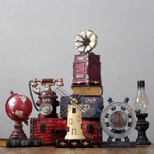 American model nostalgic all decorative items, home TV cabinet decoration, living room  room craftanship