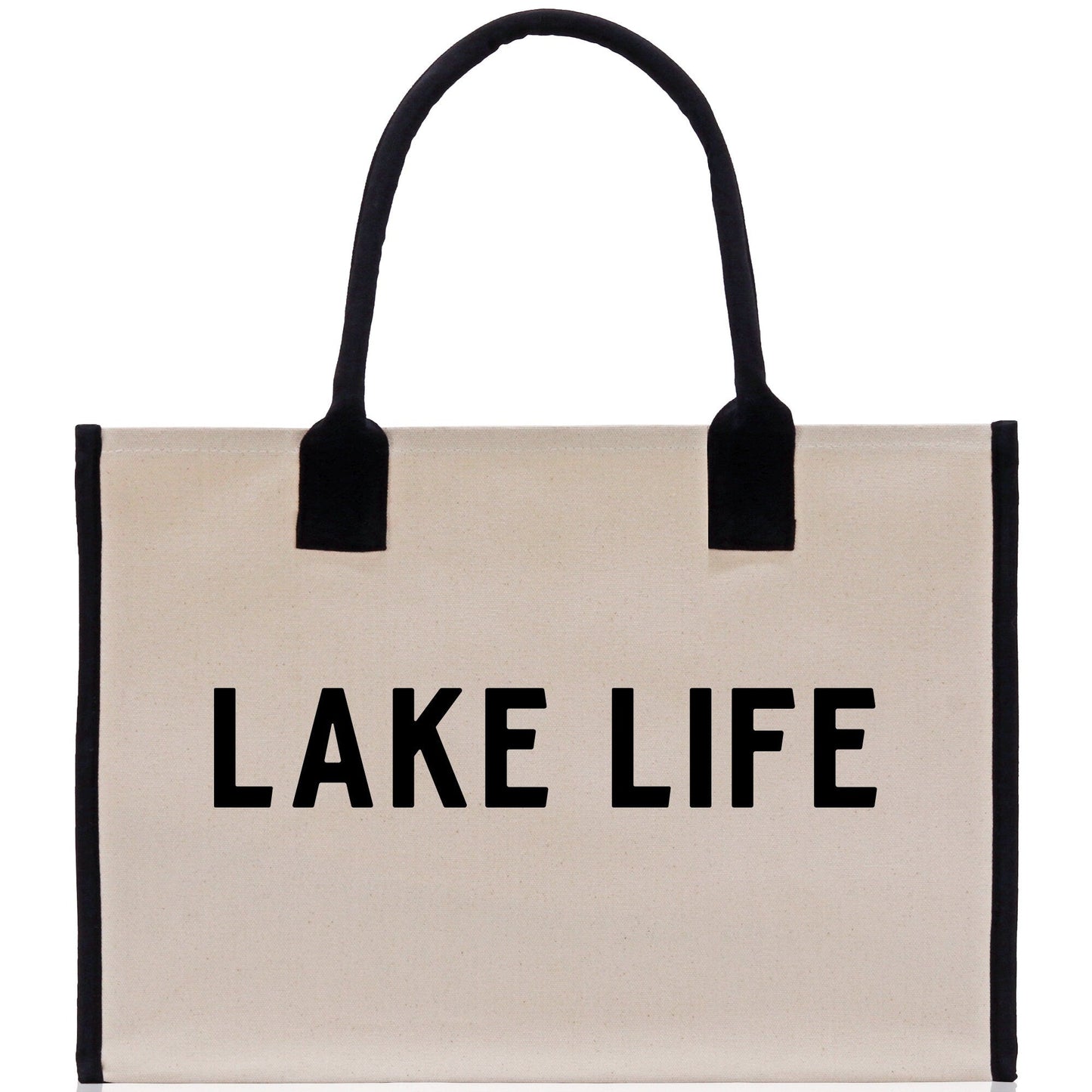 Lake Life Tote Bag - Large Chic Tote Bag - Gift for Her - Girls Weekend Tote - Weekender Bag - Weekend Tote - Boat Bag - Lake Life Gift