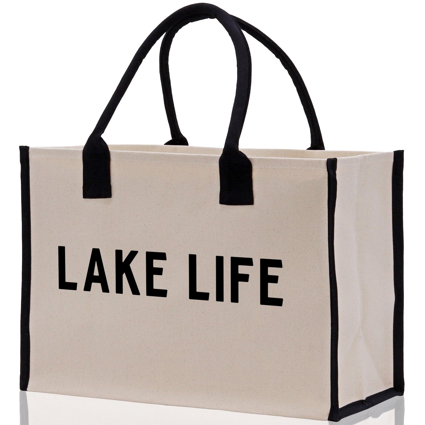 Lake Life Tote Bag - Large Chic Tote Bag - Gift for Her - Girls Weekend Tote - Weekender Bag - Weekend Tote - Boat Bag - Lake Life Gift